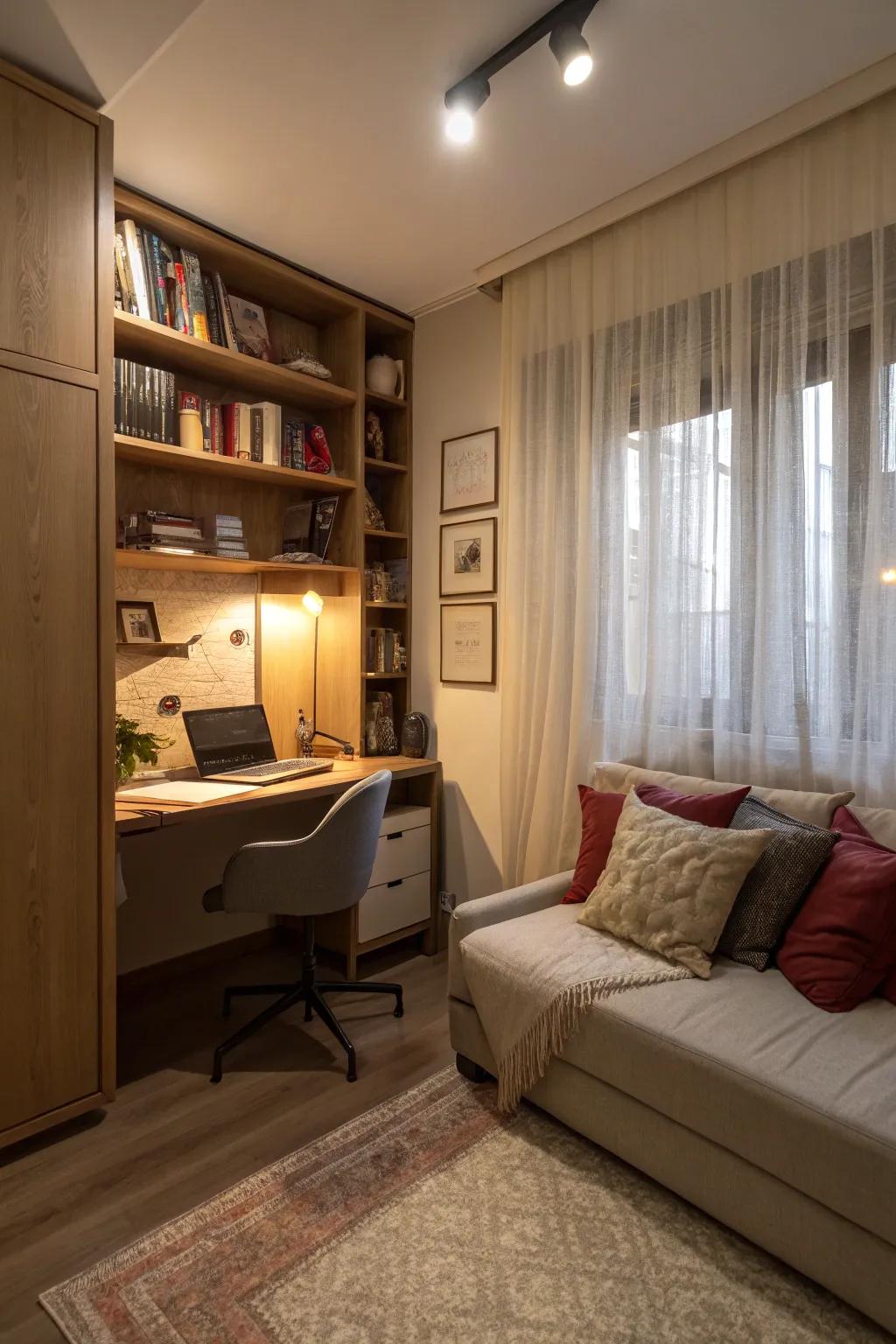 Room zoning creates dedicated areas for different activities.