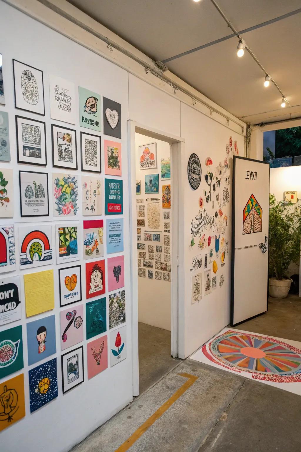 Showcase creativity with a decal gallery wall.