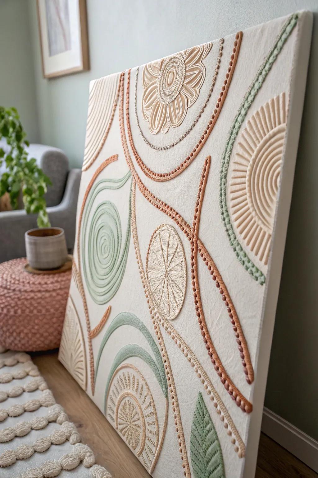 Embrace creativity with abstract stitch art – where every thread tells a story.