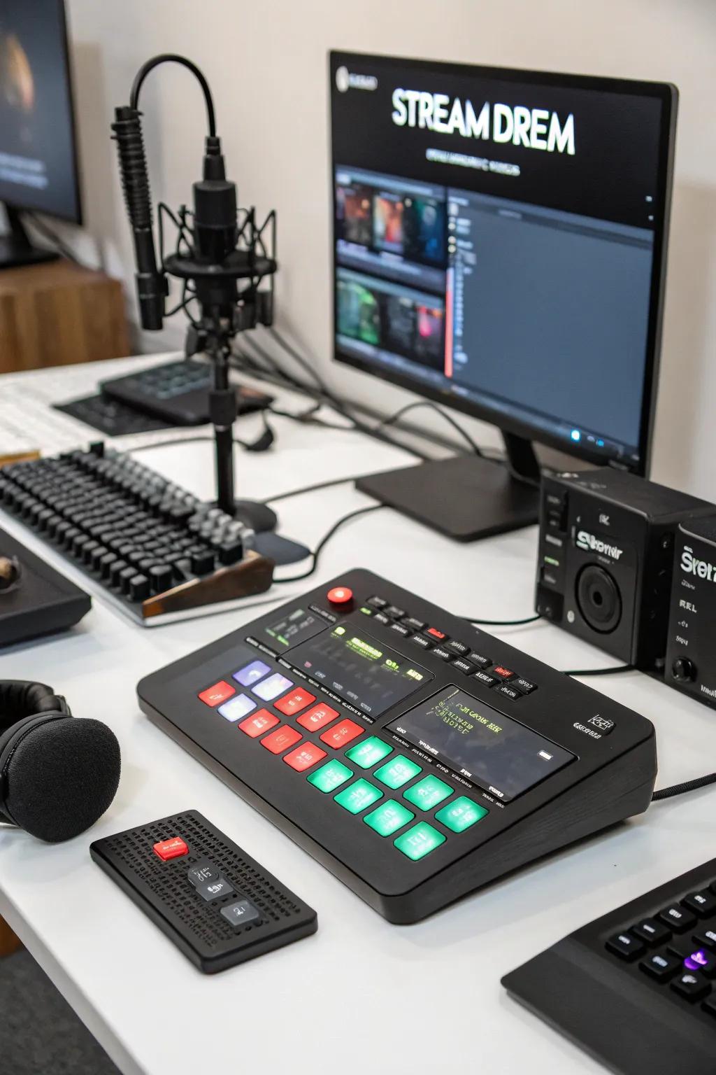 Control every aspect of your stream with a dedicated stream deck.