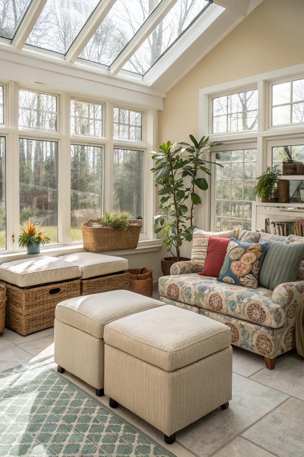 Multi-functional pieces optimize space and style.