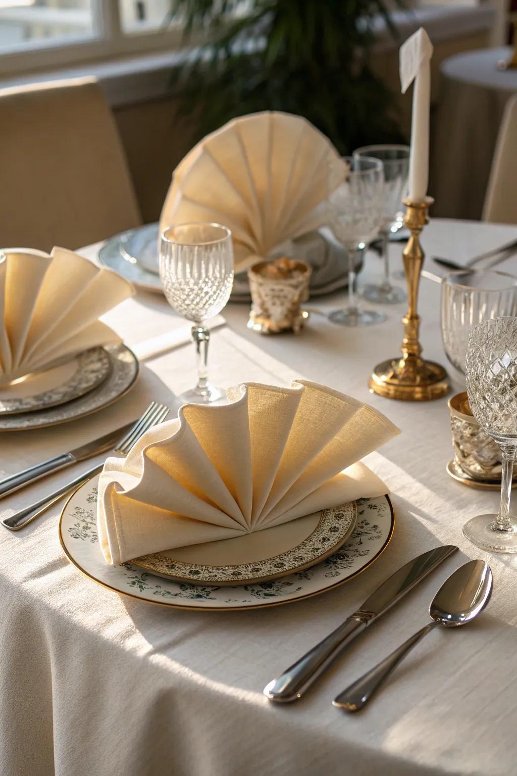 Fan-designed fabrics emanate timeless elegance during your Thanksgiving celebration.