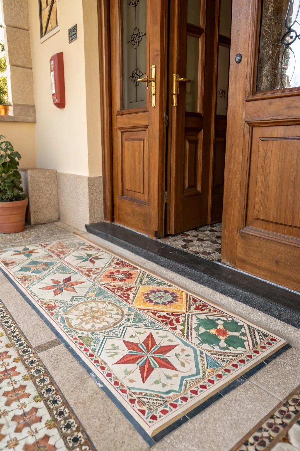Capture timeless elegance with vintage floor covering designs.