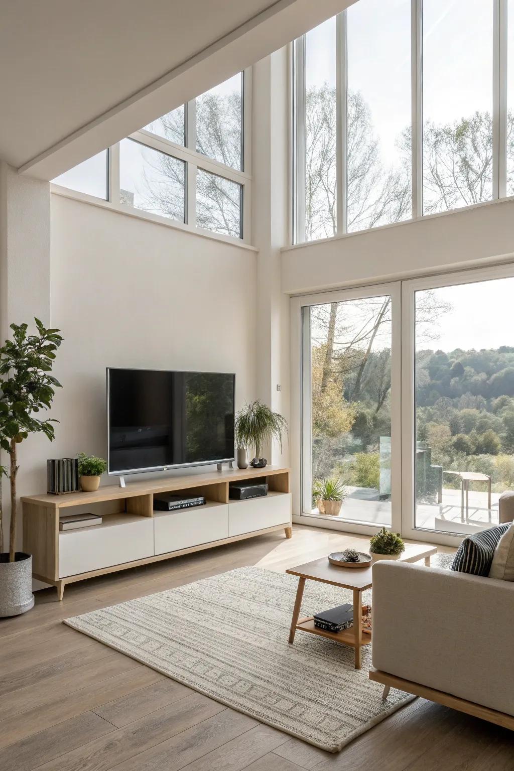 An open layout with minimal clutter creates a serene atmosphere.