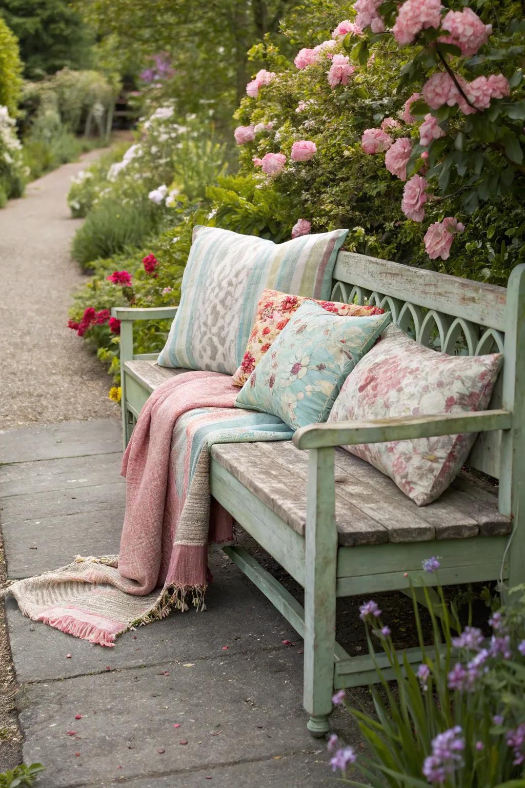 Render your garden welcoming through snug seating schemes.