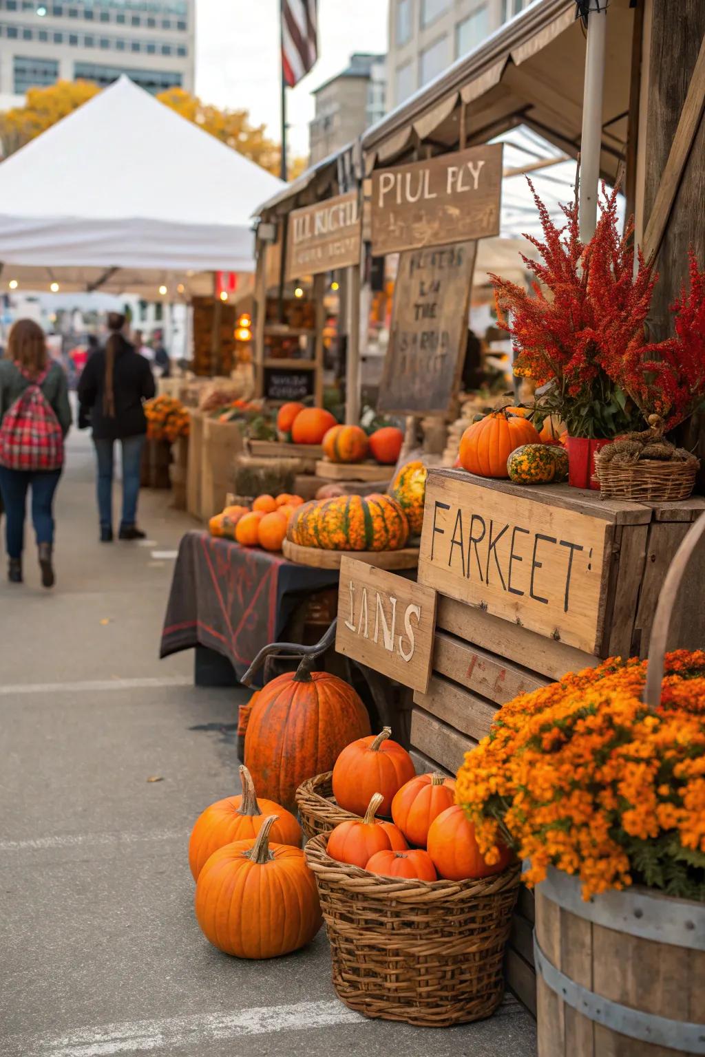 Seasonal decorations sustain your booth novel and welcoming.