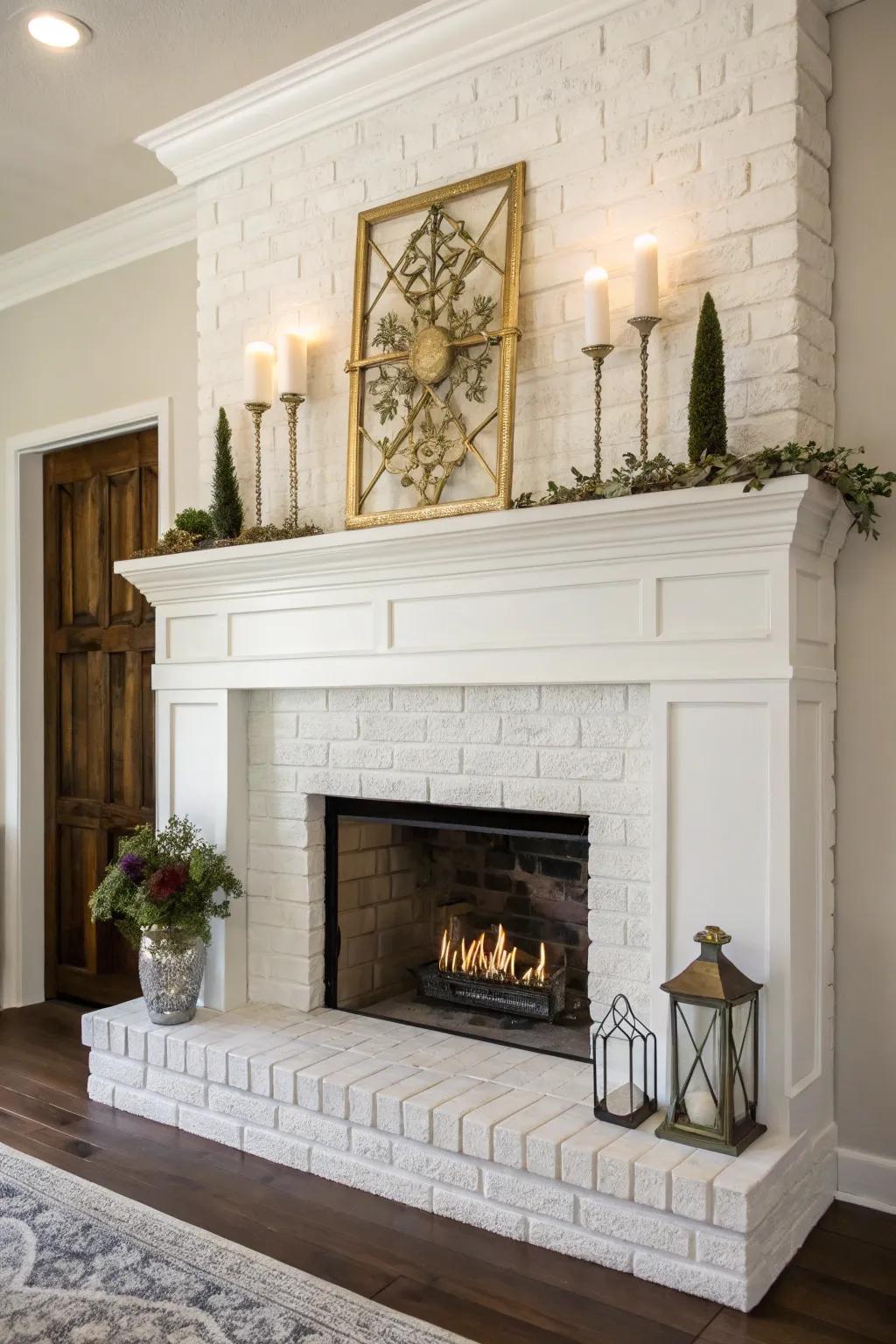 A striking mantel infuses drama and individuality to the fireplace.