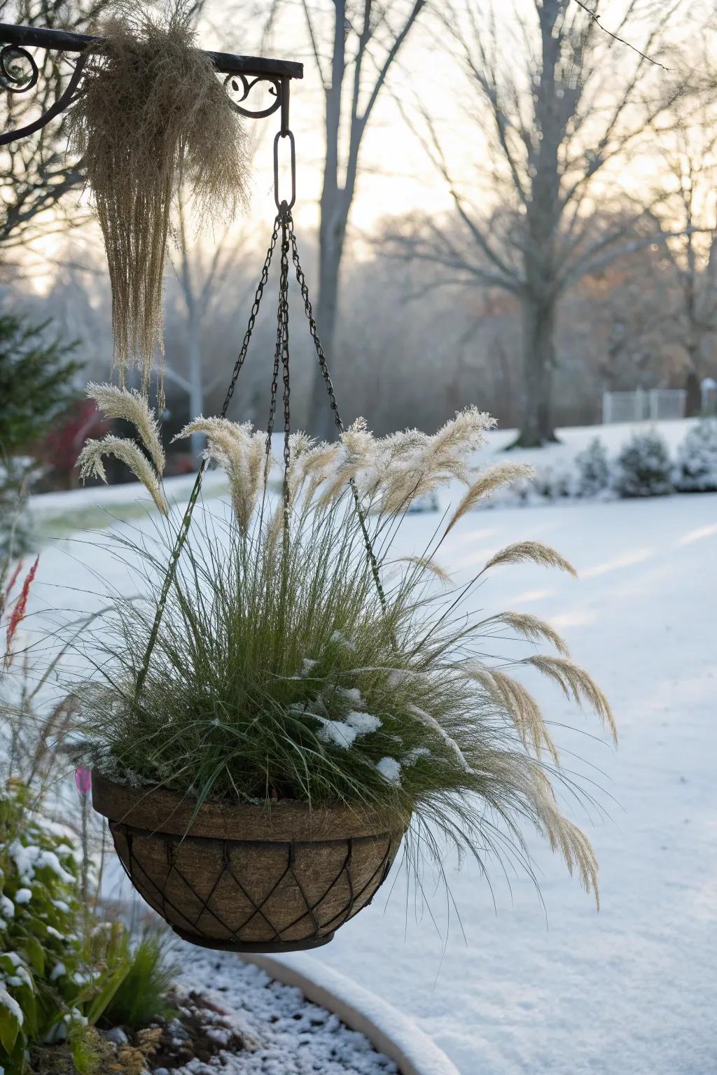 Grasses provide motion and structure to features.