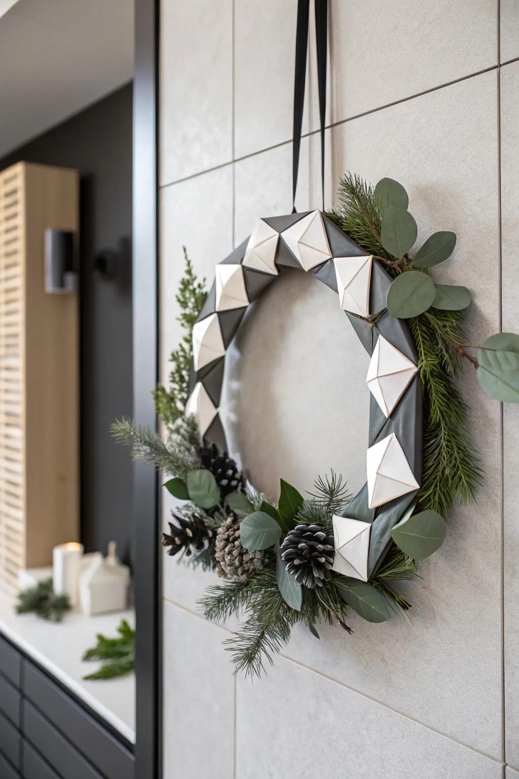 A wreath that encapsulates the elegance of simplicity.