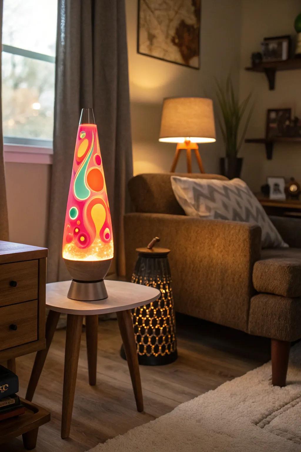 Molten lamps add a dynamic and colorful touch to your Y2K room.