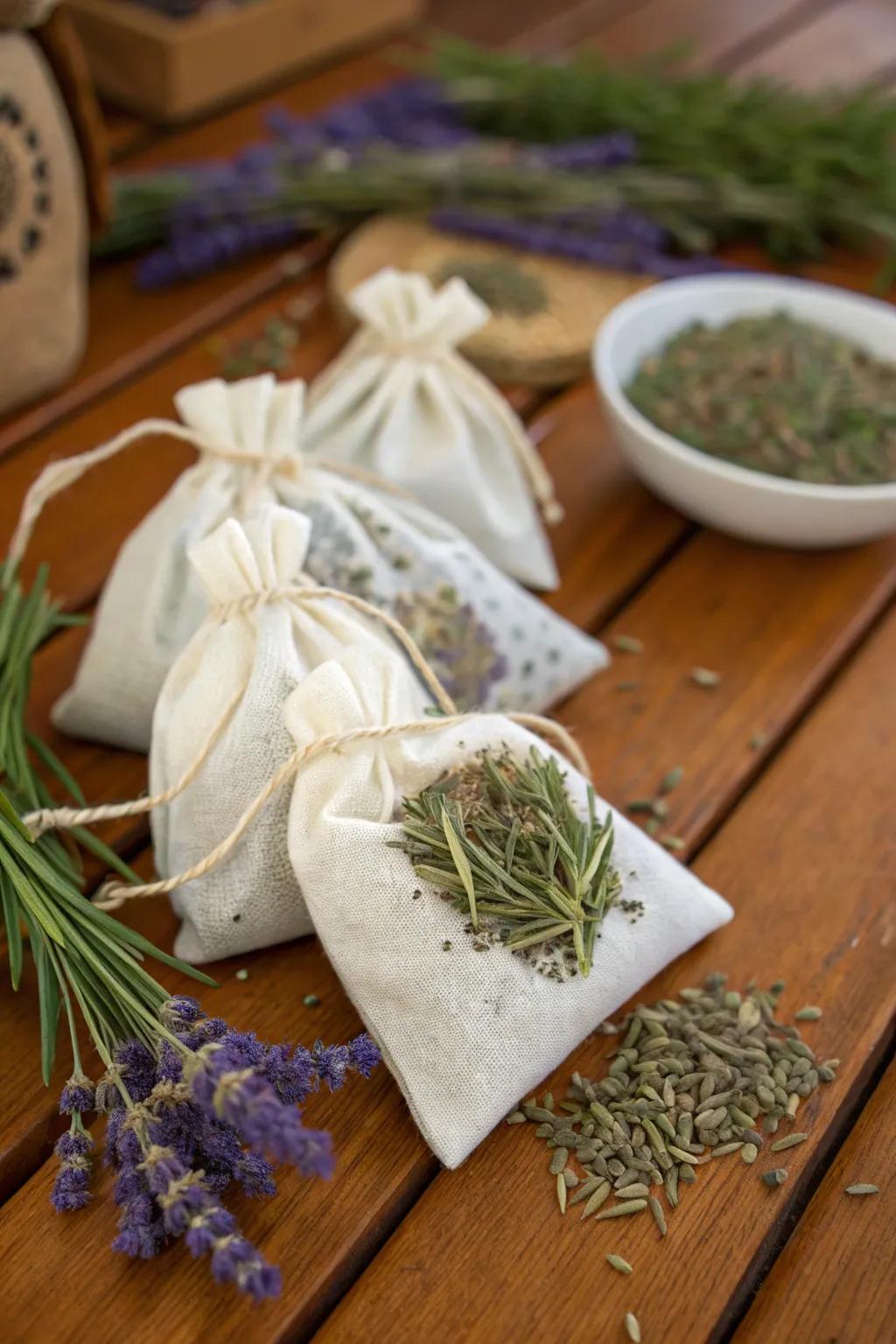 Savor the rejuvenating forest fragrance with woodland scented satchels.