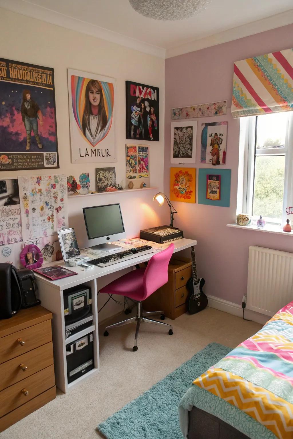 A dedicated hobby area inspires creativity and self-expression.