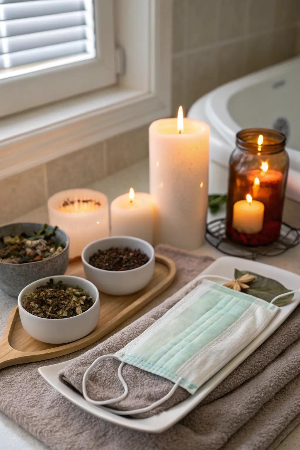 Unwind via an opulent home health spa retreat.