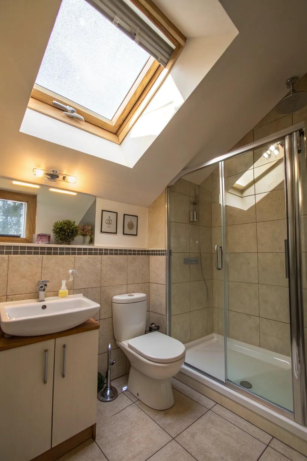 Natural light from a sun tube can make any bathroom feel bigger and more inviting.