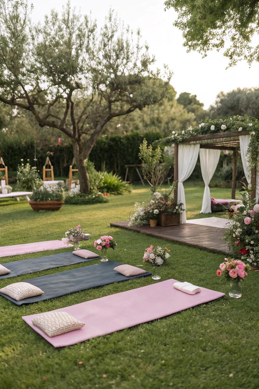 A zen garden meditation setting designed for relaxation.