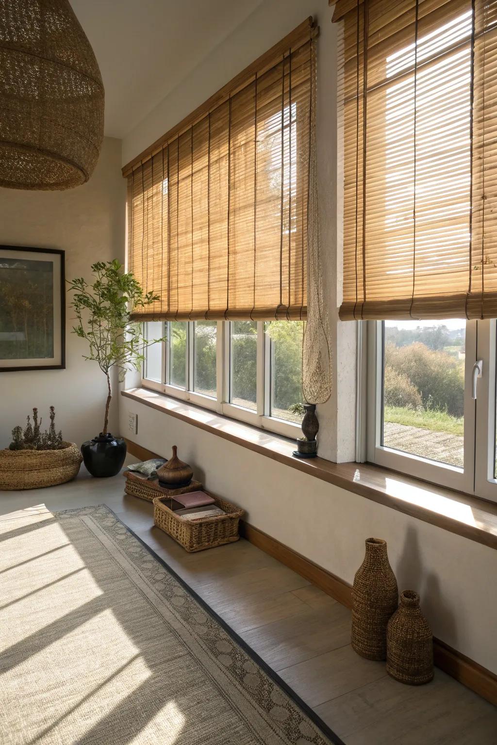 Bamboo filters offer natural texture and warmth.