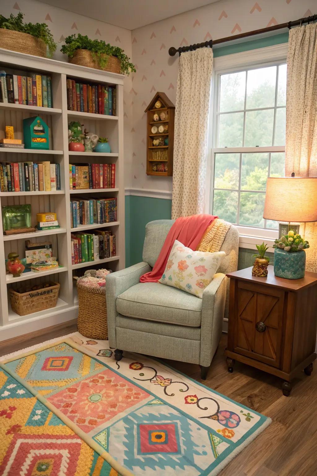 A library sanctuary is faultless for volume enthusiasts.