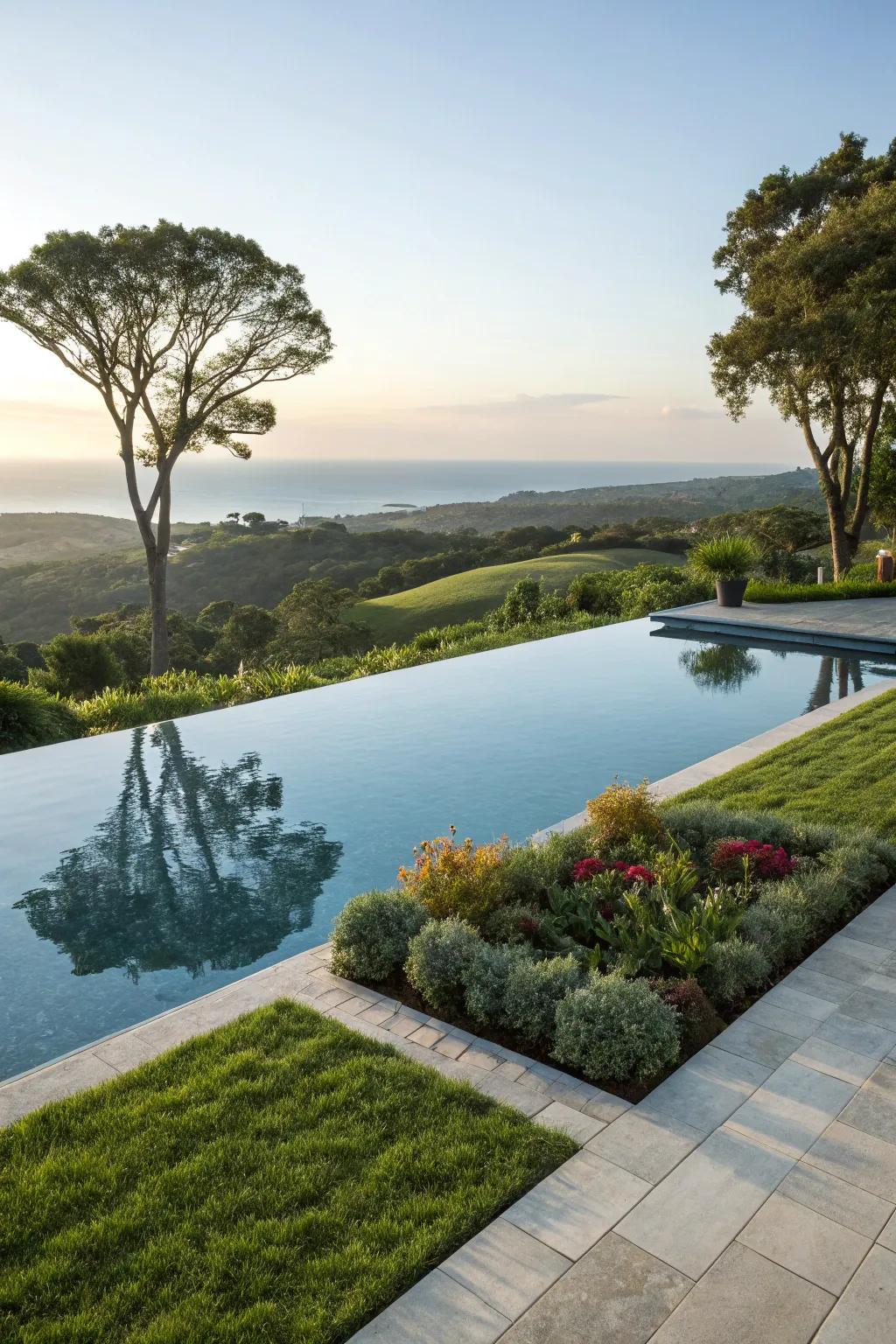 A stunning infinity edge pool design.