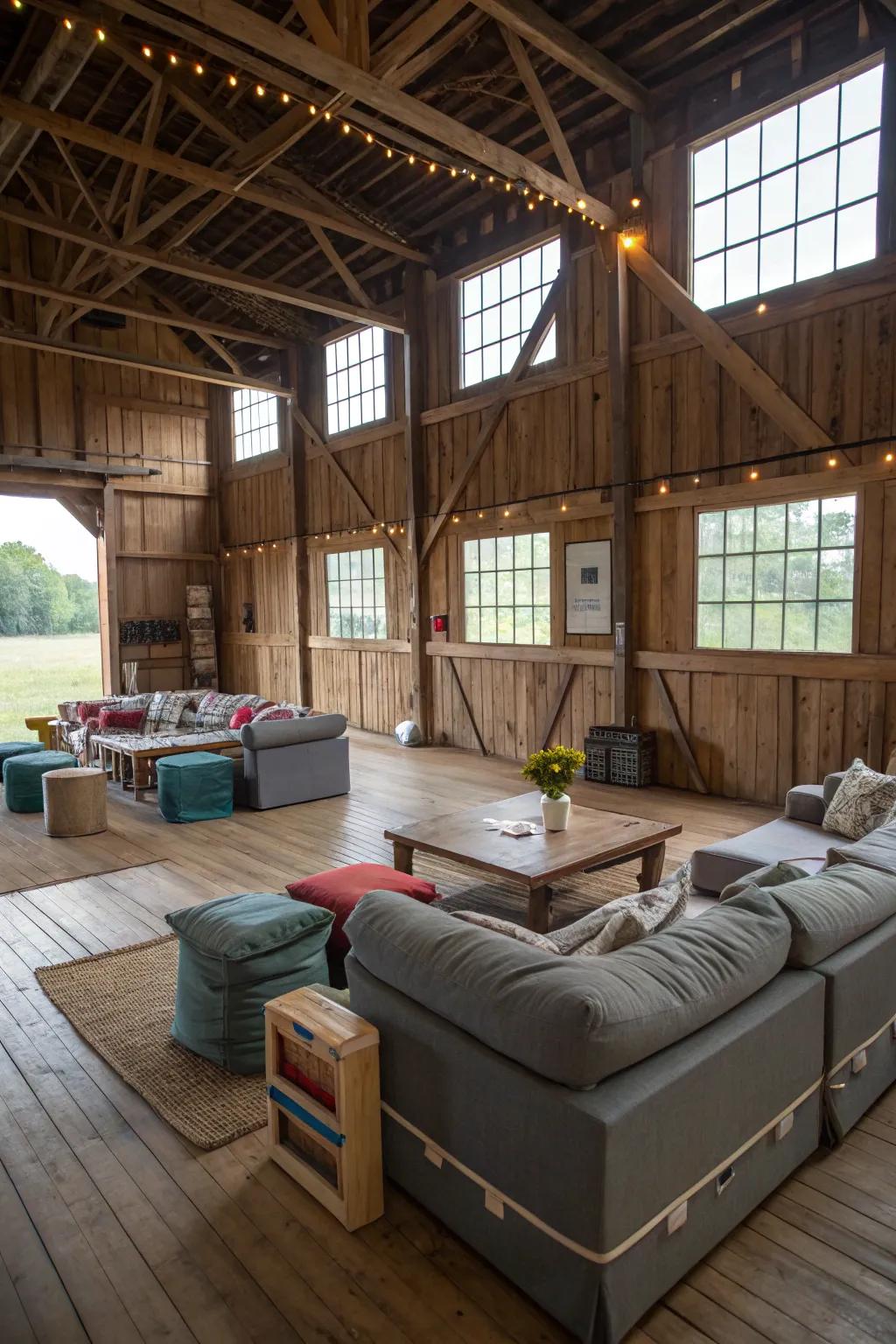 An adaptable barn can morph to various demands and pursuits.