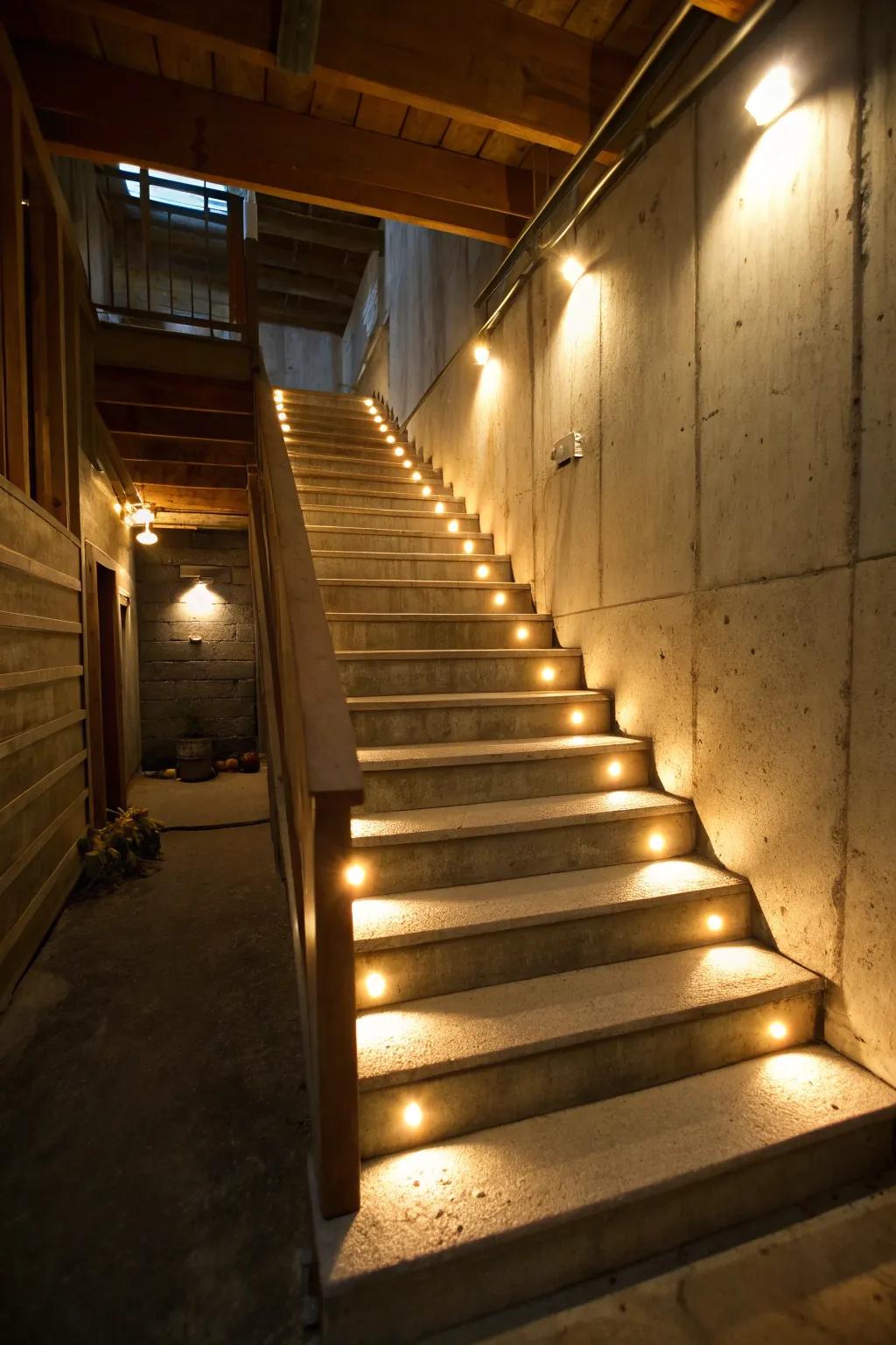 Improve safety with stylish stair lights.