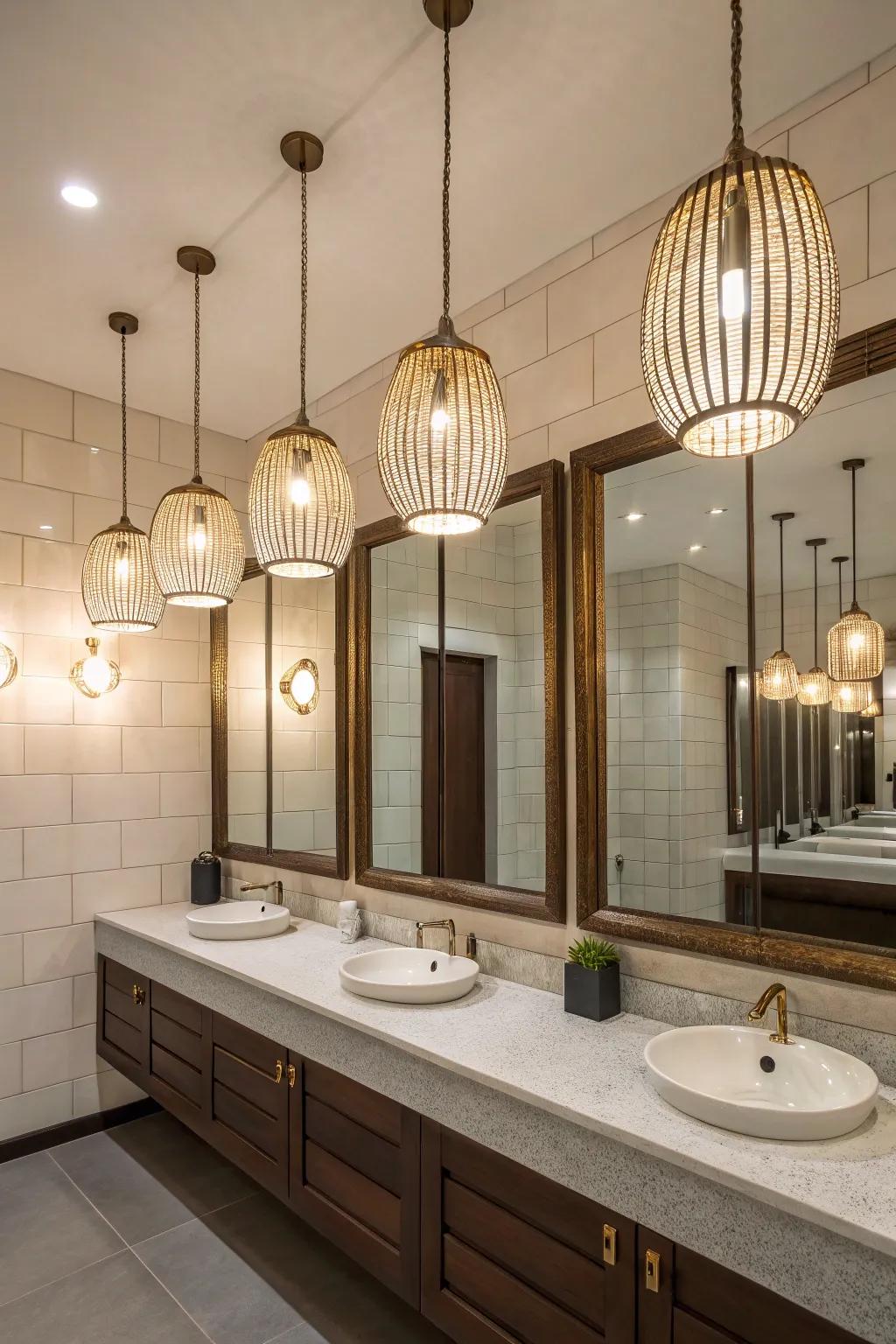Pendant lights offer a surprising design twist.