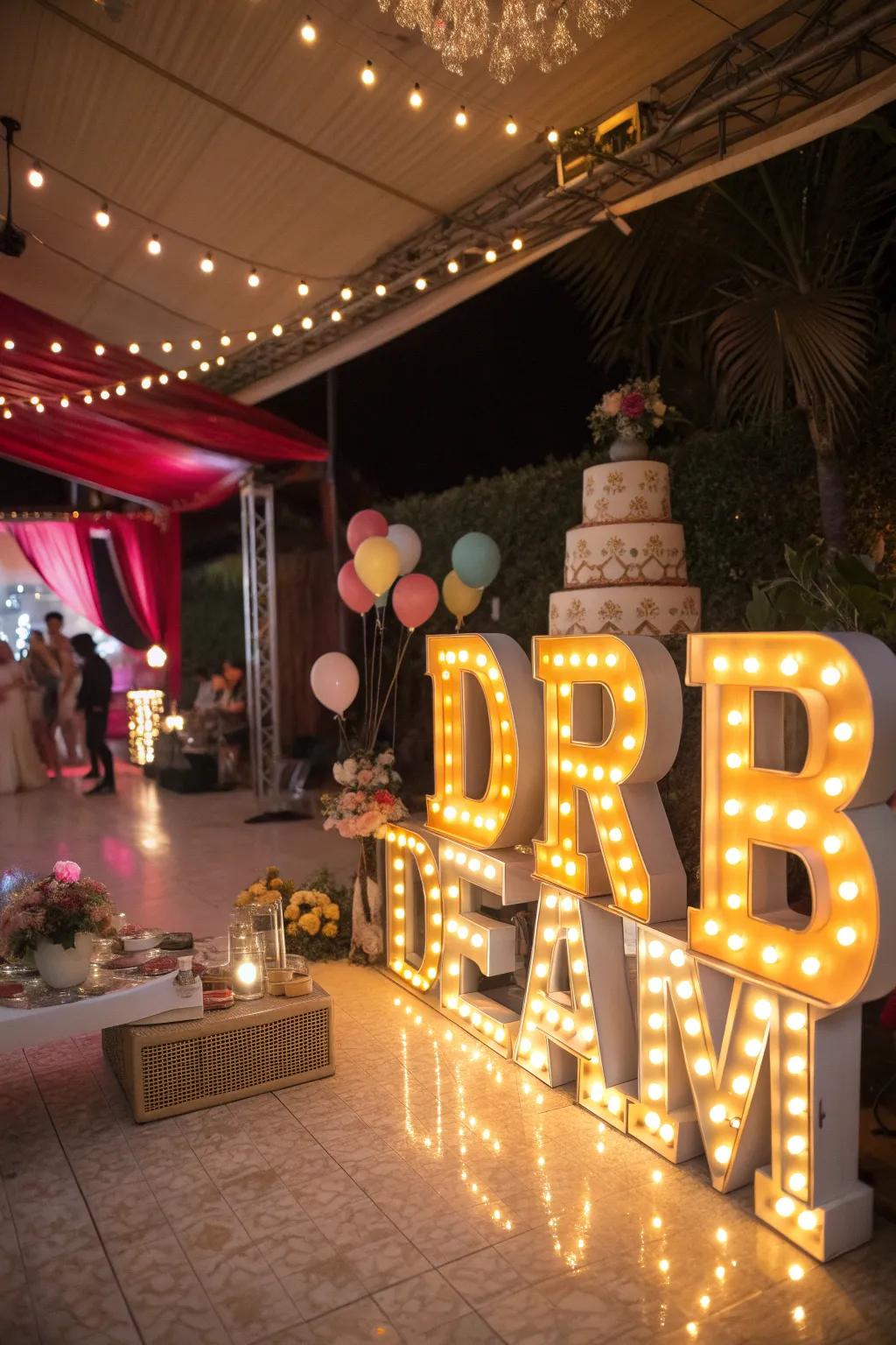 <strong><em>Grandstand</em></strong> letters create bold, memorable moments.” loading=”lazy” class=”pimg”>
	</picture><figcaption><strong><em>Grandstand</em></strong> letters create bold, memorable moments.</figcaption></figure>
<p>Use <strong><em>Grandstand</em></strong> letters to make a bold statement that calls out memorable words or sayings. I’ve used them to draw attention to party themes, and they always become a focal point and conversation starter.</p>
<h3>These products might help:</h3>
<ul class=