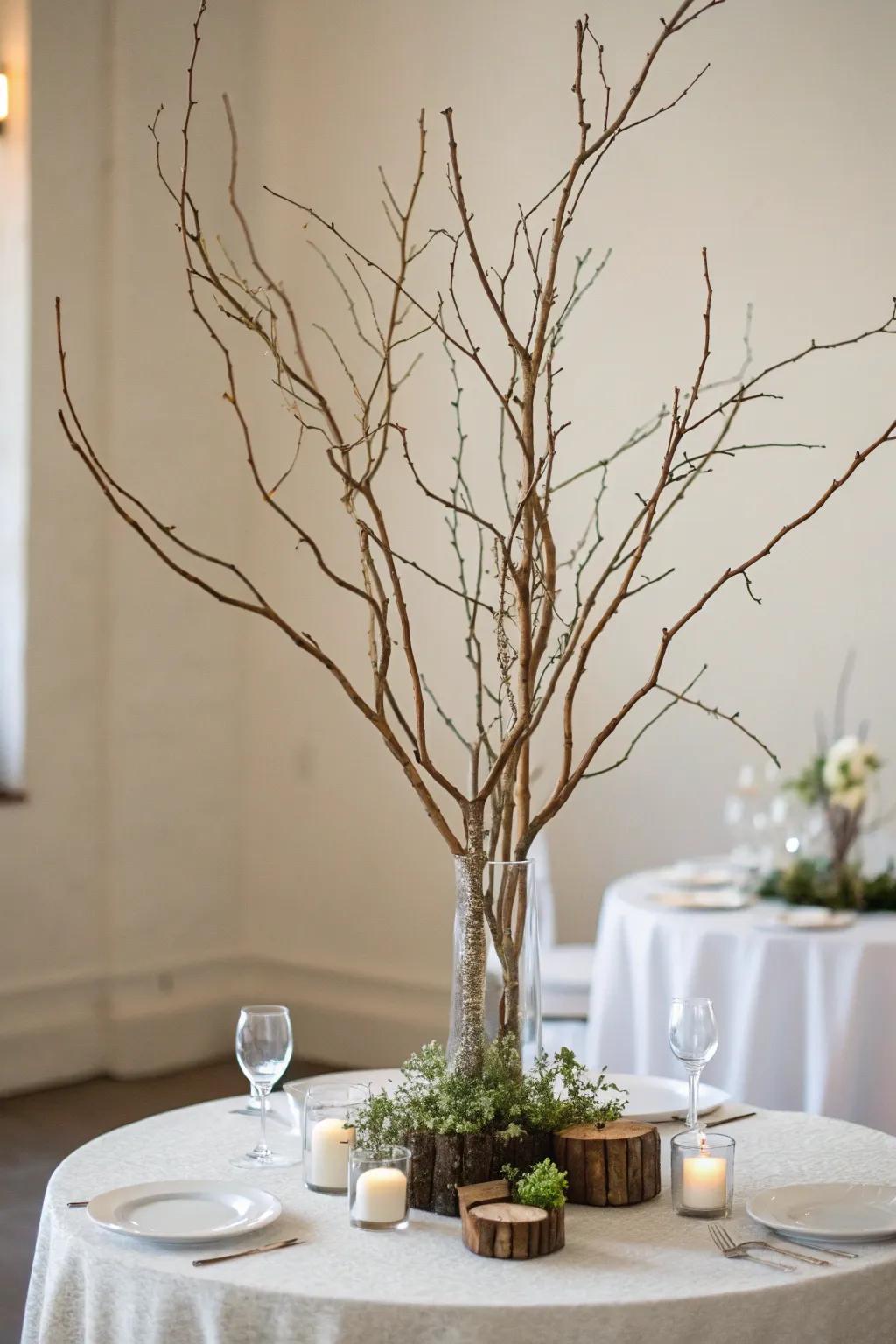 Inherent limb accents present a minimalist and earthy design.