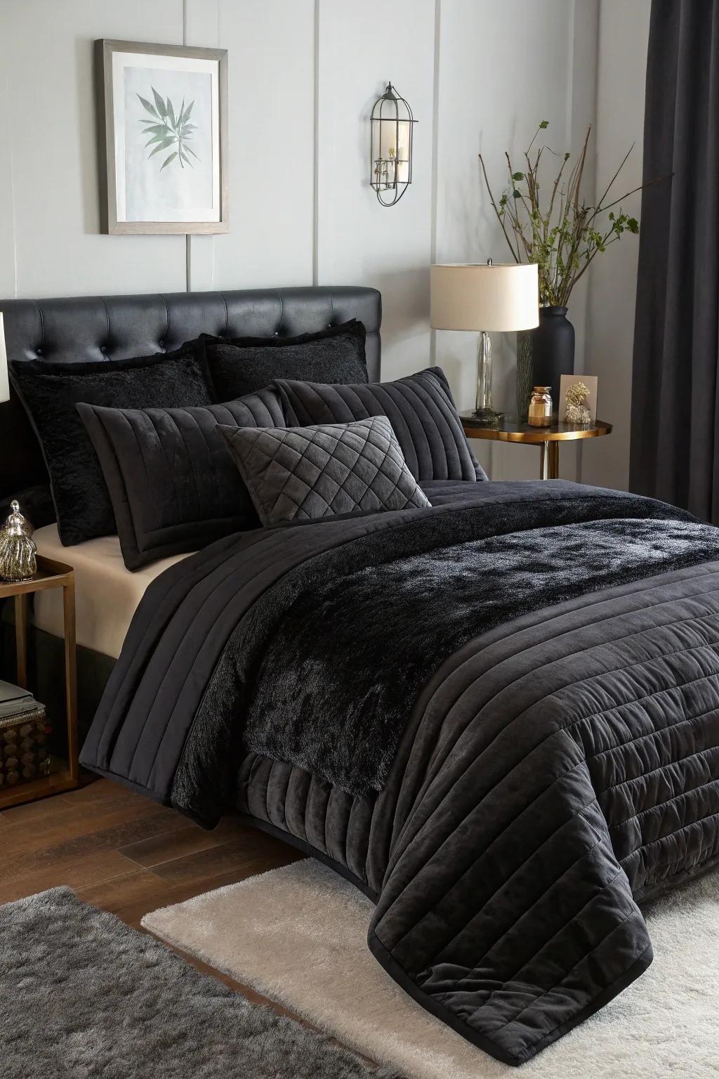 Discovering depth with intense layers of black.