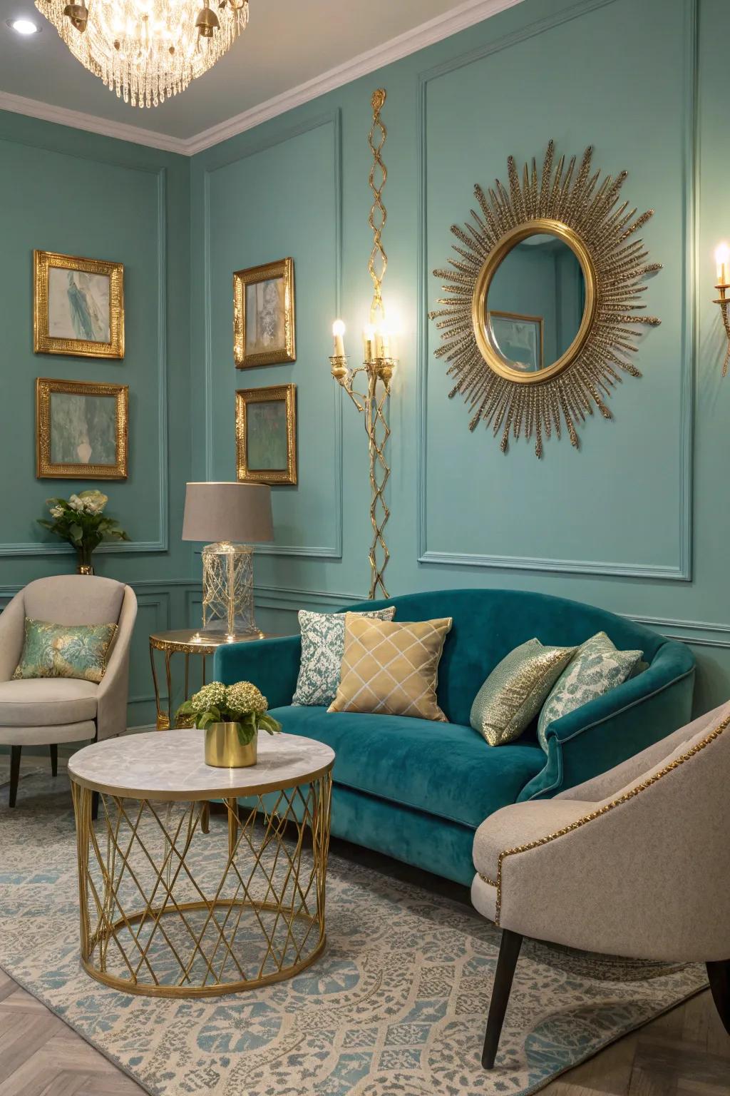 Metallic accents add a dash of glamour.