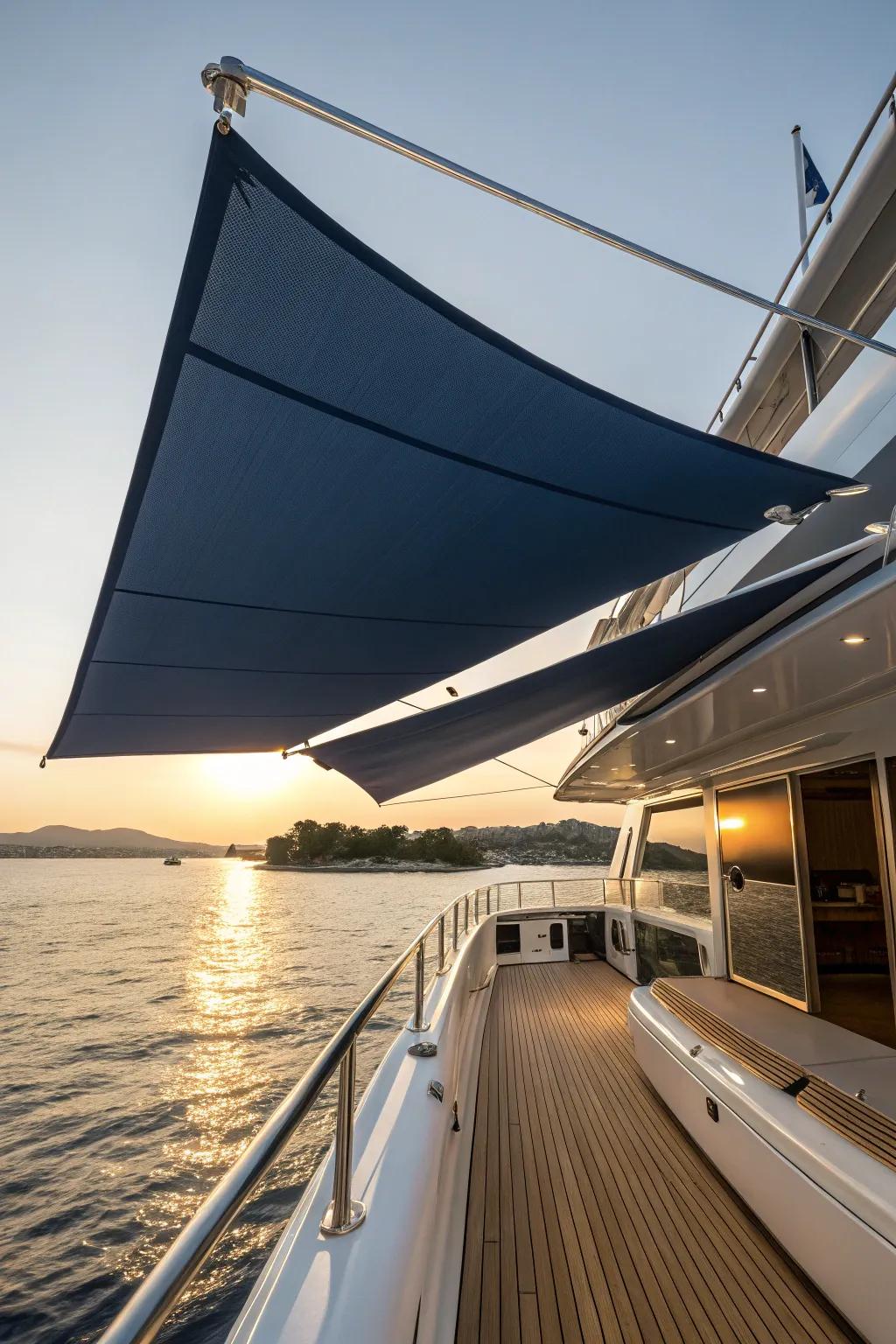 Make your yacht experience better with a custom fabric awning that blends style and function.