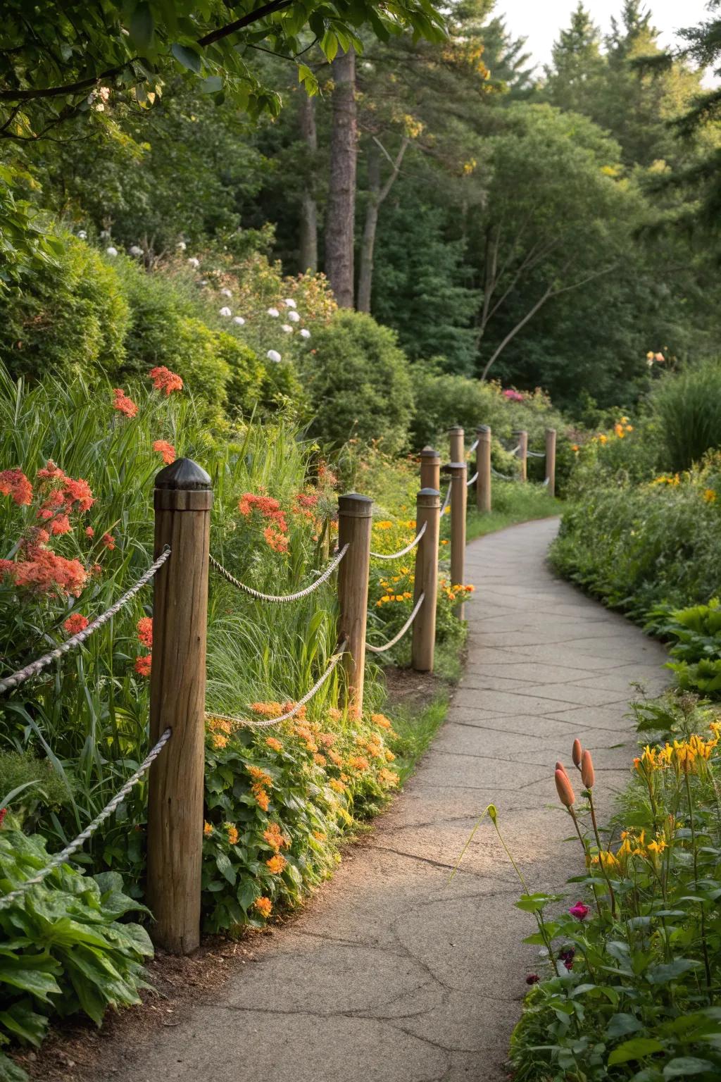Creative corner posts in cable fencing