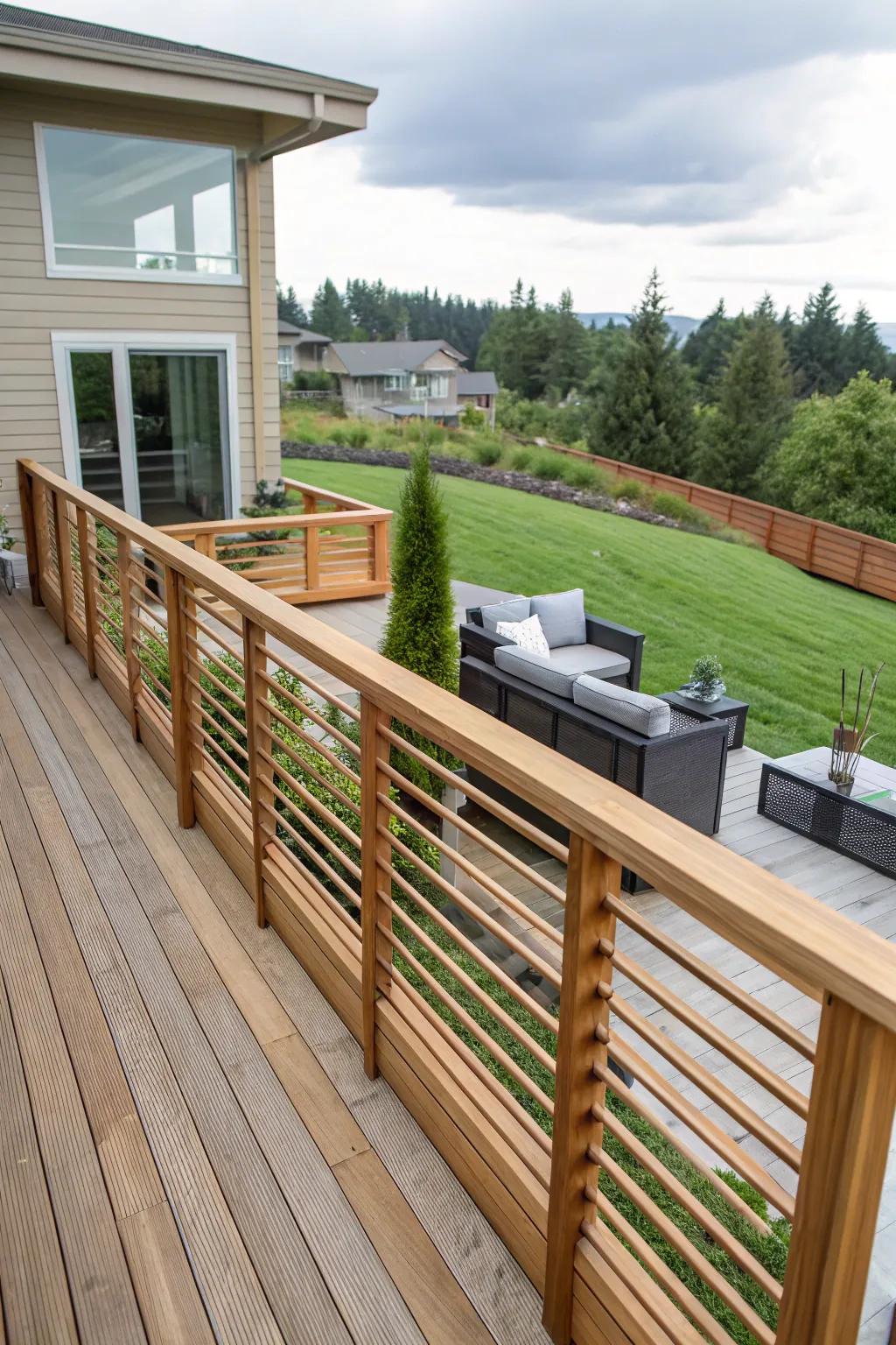 Sleek and modern with horizontal slats.