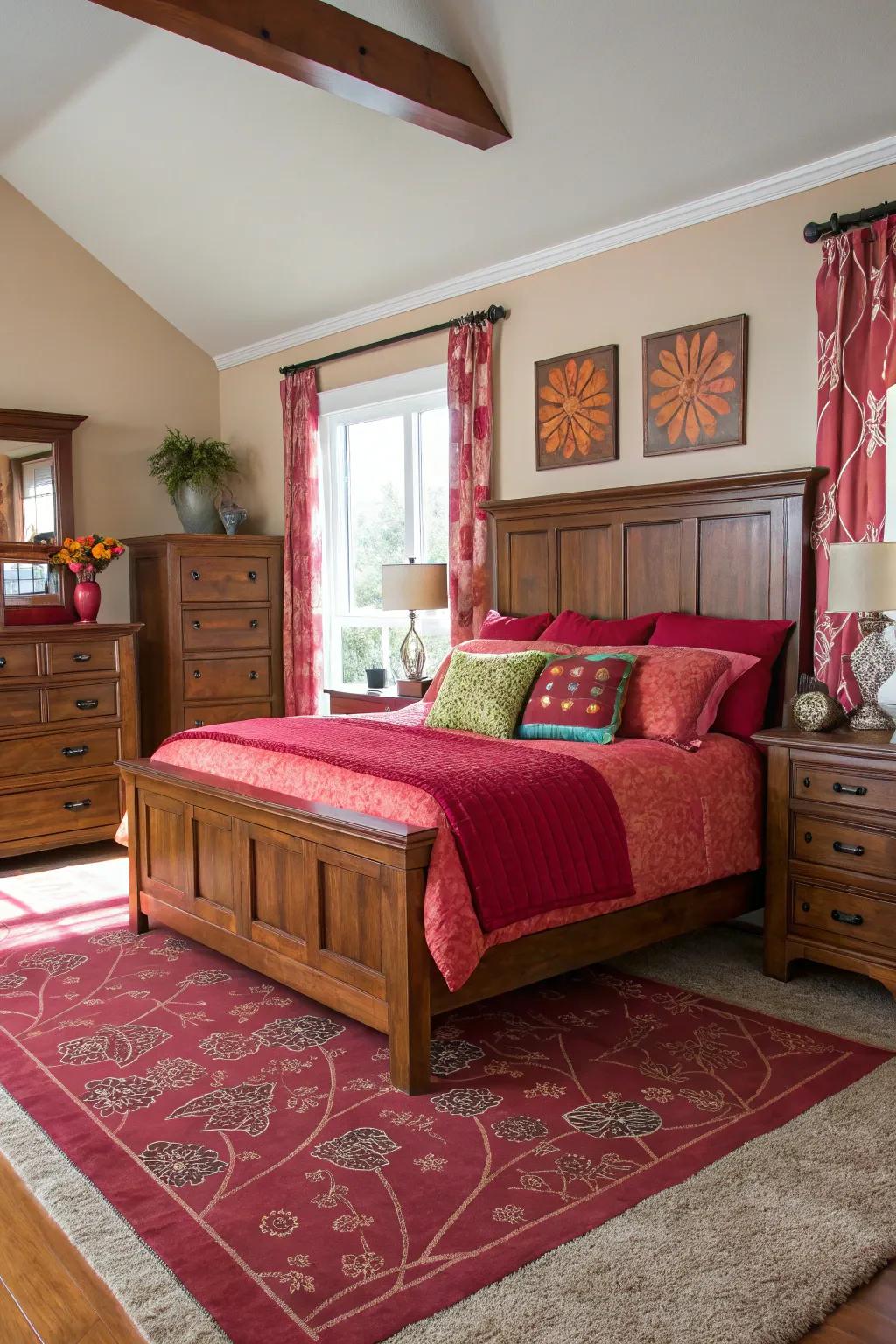 Unforeseen color mixes enhance the inherent allure within mahogany designs.