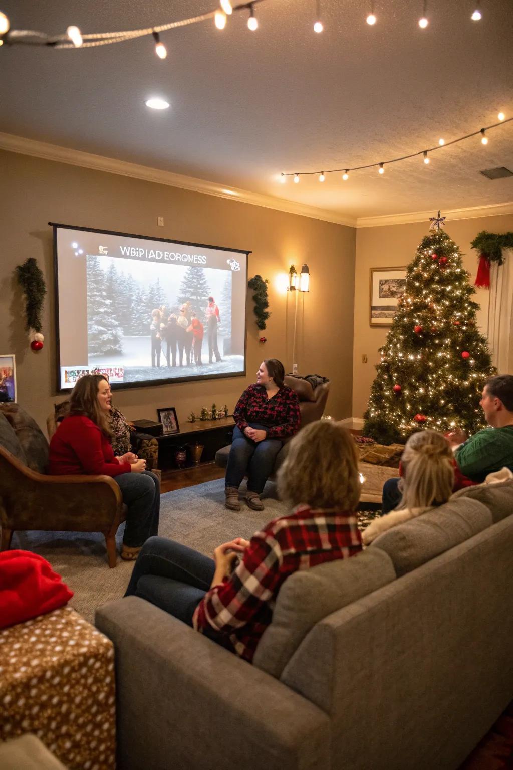 A demanding session of Yuletide Cinematic Trivia amidst companions and kindred.