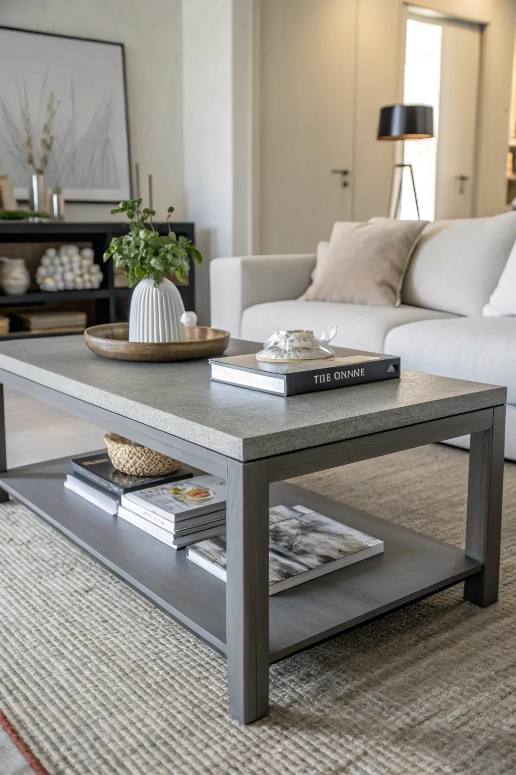 Gray hues deliver a refined and calm atmosphere.