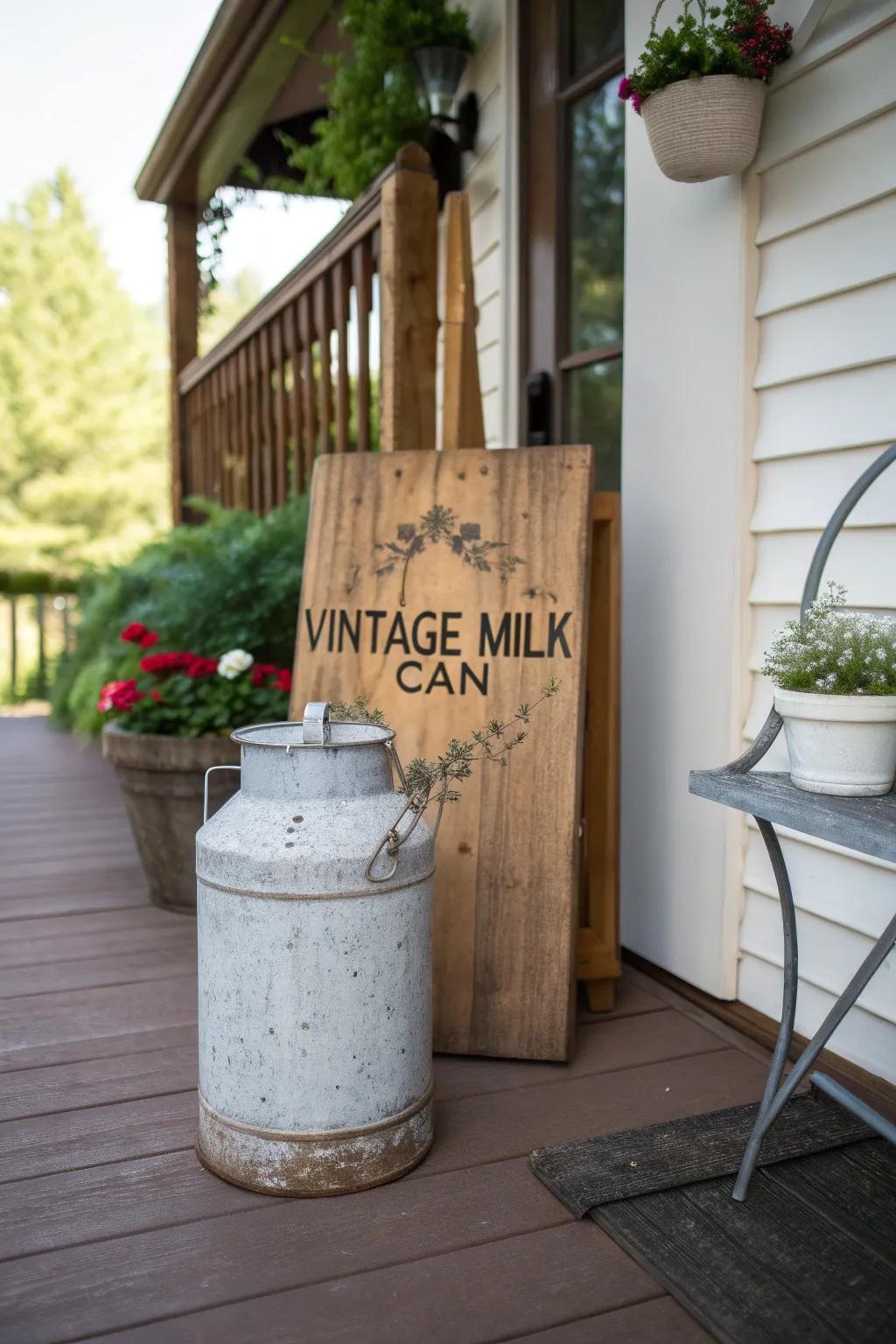 Vintage finds bring nostalgia and charm to your porch.