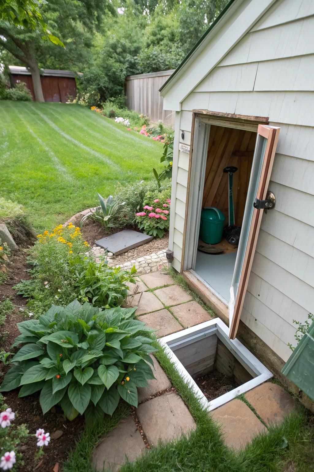 Sliding mechanisms conserve space and provide effortless access to basements.