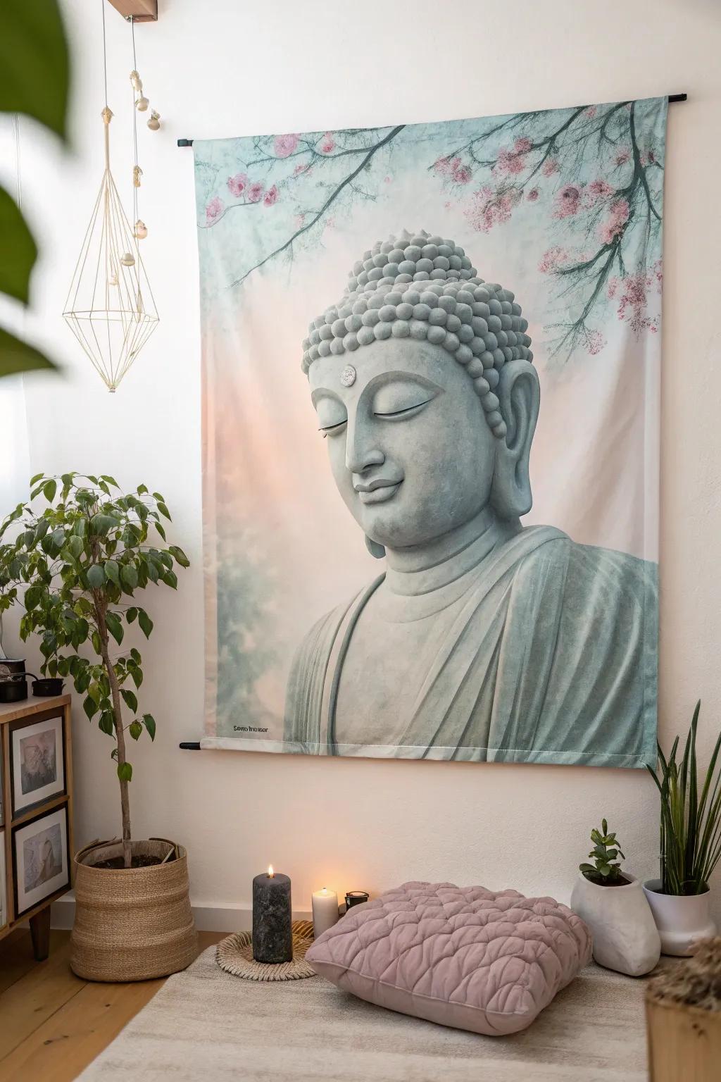 Themes of spirituality promote peace and introspection in your living space.
