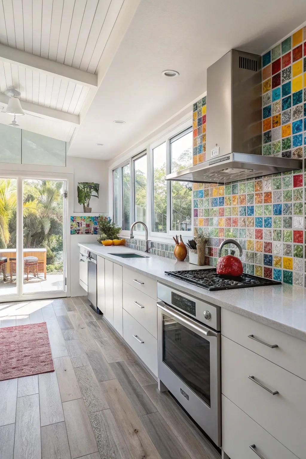 A chic backsplash infuses individuality and allure.