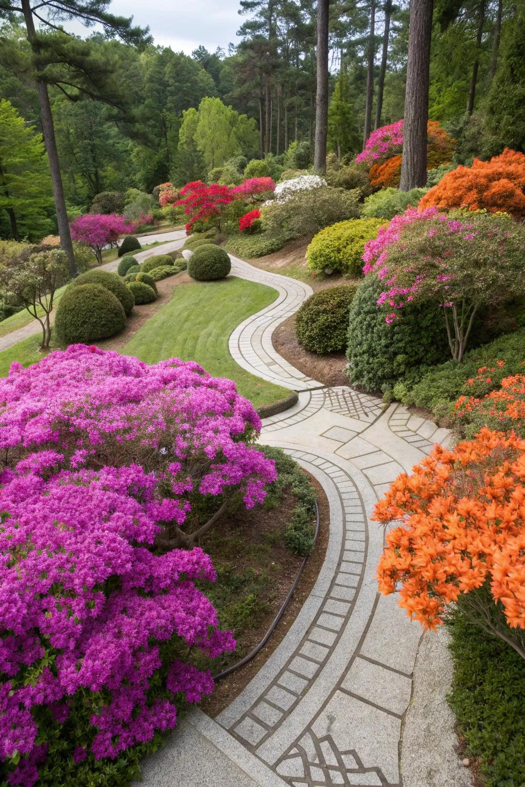Dare to be different with unconventional azalea color schemes.