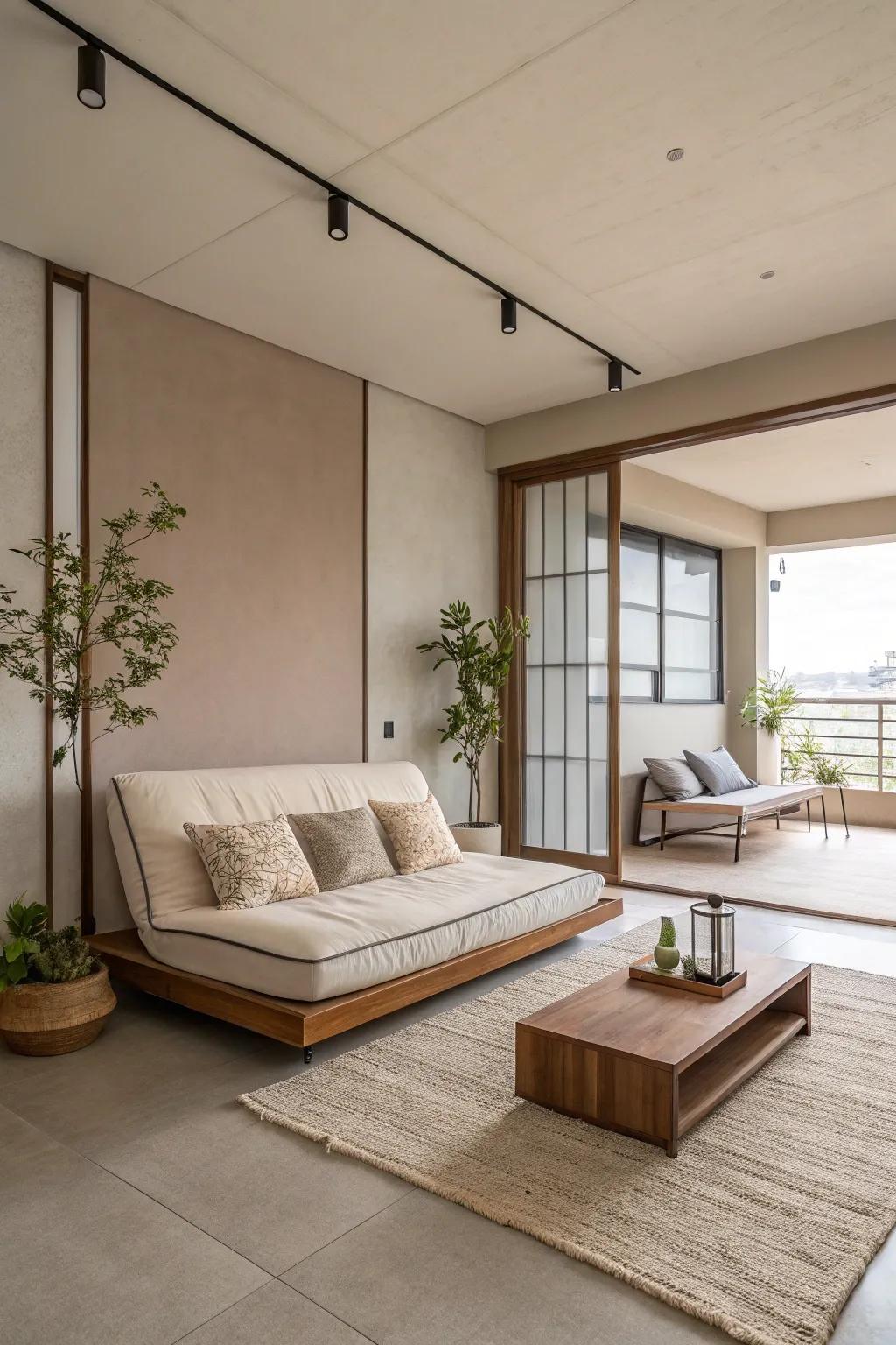 Couch beds offer a minimalist approach to multifunctional living.