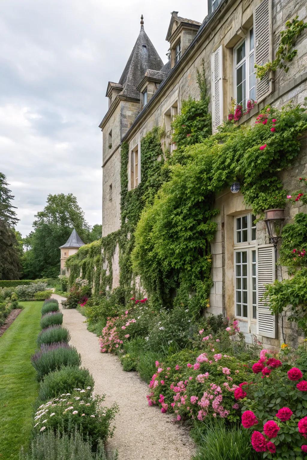 Castle-style design elevating garden aesthetics.