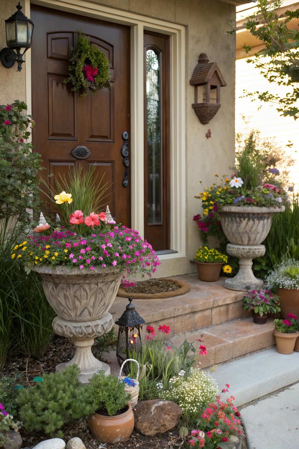 Incorporate a hint of whimsy with playful garden accessories.