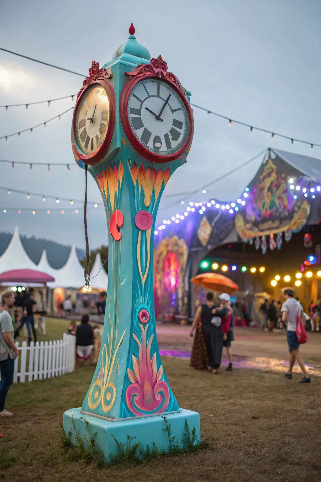 Abstract sculptures captivate and fascinate festival-goers as totems.