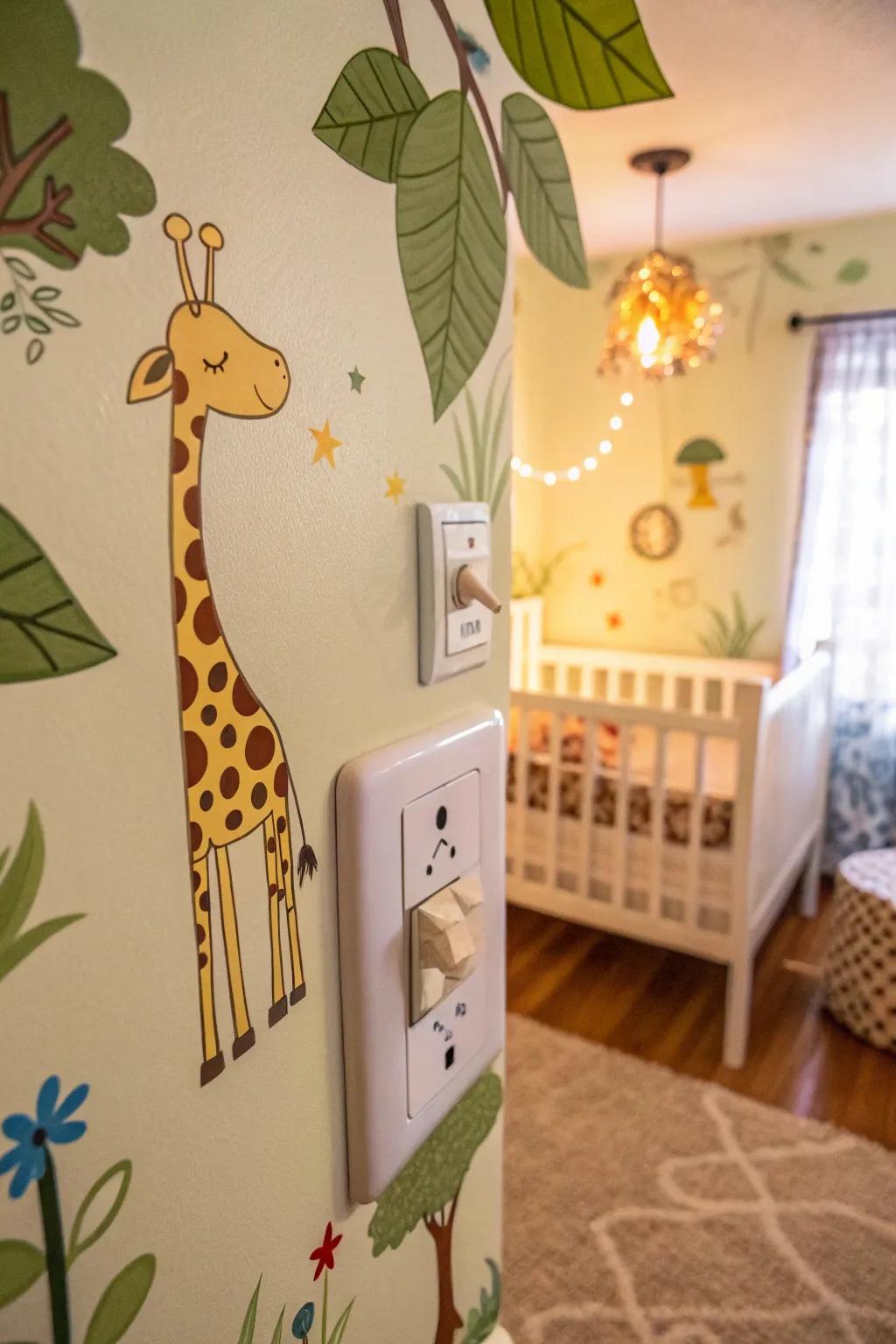 A playful giraffe cover that brings the jungle to your home.