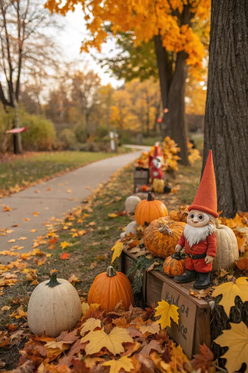 Seasonal transformations bring new life to gnome gardens.