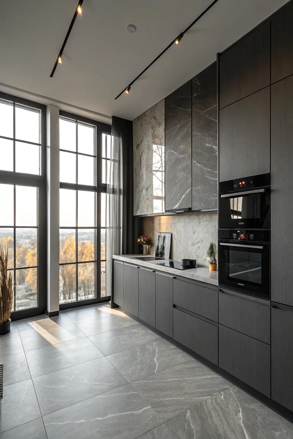 Natural light enhances the kitchen's inviting atmosphere.