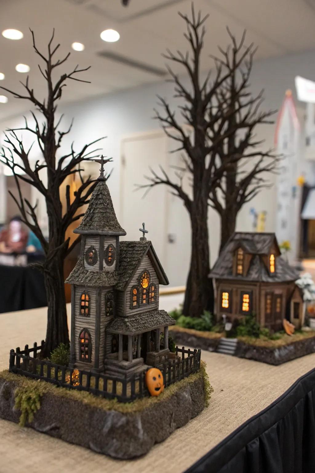 Craft your ghost town using miniature props.