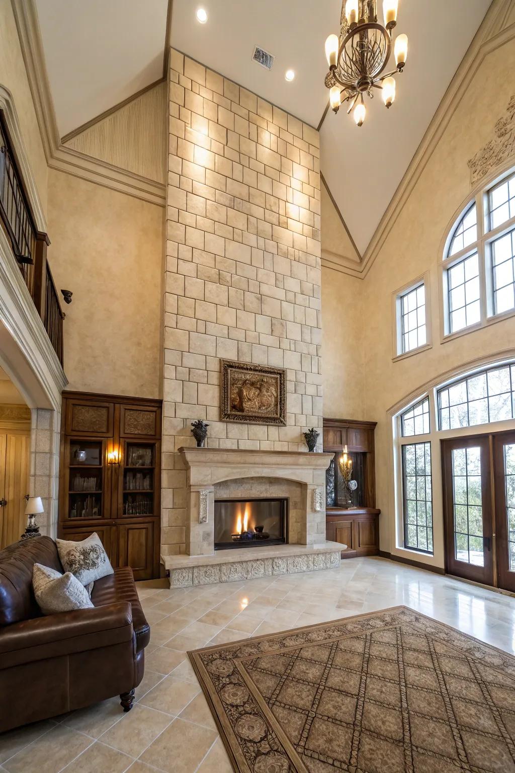 Large tiles deliver a sleek, modern coating.