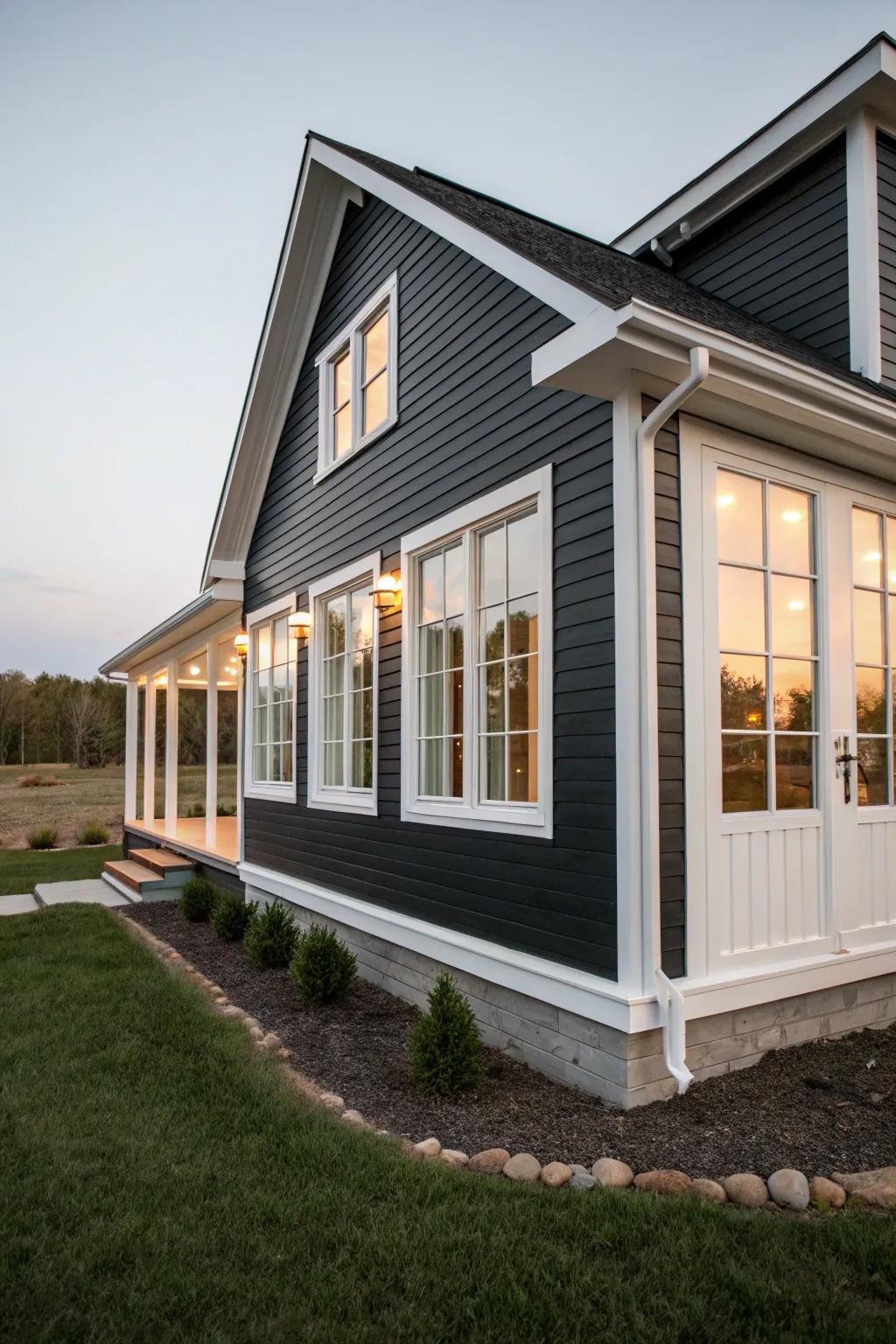 Basic white trim makes for a timeless, neat look.
